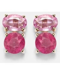 STONE AND STRAND - 14Kt Earrings With Rubies And Sapphires - Lyst