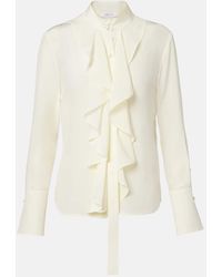 McQueen - Ruffled Silk Blouse - Lyst