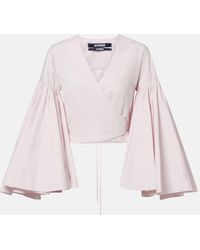 Jacquemus - Paysan Cotton Poplin Wrap Top - Lyst