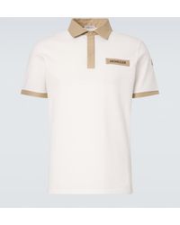 Moncler - Polo De Pique De Algodon Con Logo - Lyst