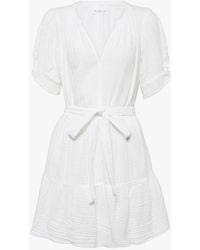Velvet - Bella Cotton Gauze Minidress - Lyst