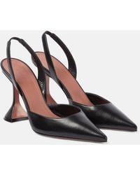 AMINA MUADDI - Holli Leather Slingback Pumps - Lyst