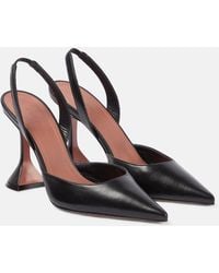 AMINA MUADDI - Slingback-Pumps Holli aus Leder - Lyst