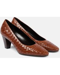 The Row - Charlotte 65 Braided Leather Pumps - Lyst