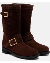 Jimmy Choo - Biker Mid Suede Boot - Lyst