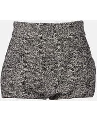 Dolce & Gabbana - Wool And Silk-Blend High-Rise Shorts - Lyst