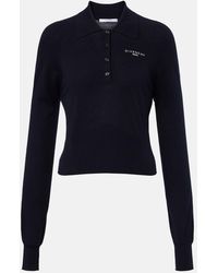 Givenchy - Cotton And Silk Polo Sweater - Lyst