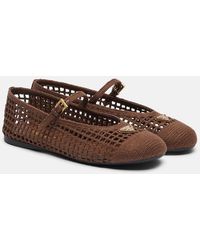 Prada - Crochet Mary Jane Flats - Lyst
