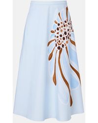 Dorothee Schumacher - Floral Cotton-Blend Midi Skirt - Lyst