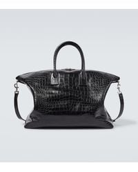 Saint Laurent - Giant Croc-Effect Leather Tote Bag - Lyst