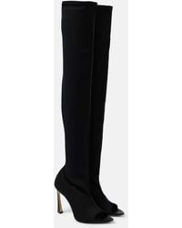 Victoria Beckham - Peep Toe Over-the-knee Boots - Lyst