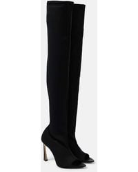 Victoria Beckham - Peep Toe Over-The-Knee Boots - Lyst