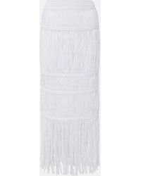 Jonathan Simkhai - Jupe Midi Yarra En Coton A Franges - Lyst