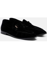 Saint Laurent - Le Loafer Velvet Penny Loafers - Lyst