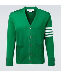 Thom Browne - 4-Bar Virgin Wool Cardigan - Lyst