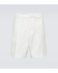 Valentino - Cotton Canvas Bermuda Shorts - Lyst