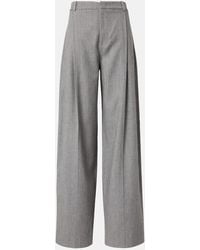 Vince - Pantalon Ample En Laine Melangee - Lyst