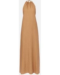 Nili Lotan - Lelia Halterneck Linen Maxi Dress - Lyst