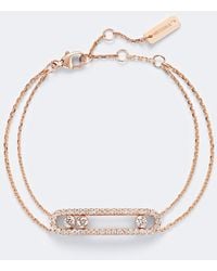 Messika - Move Classique 18Kt Rose Bracelet With Diamonds - Lyst