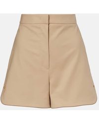 Max Mara - Orbita High-Rise Cotton-Blend Shorts - Lyst