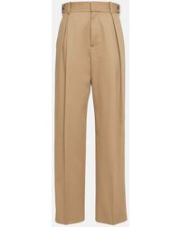 Bottega Veneta - Weite High-Rise-Hose aus Twill - Lyst