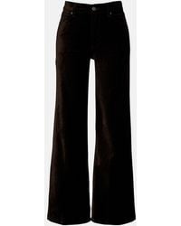 FRAME - Le Slim Palazzo Cotton-Blend Velvet Wide-Leg Pants - Lyst