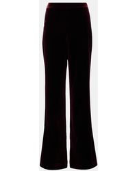 Roland Mouret - Velvet Wide-Leg Pants - Lyst