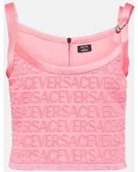 Versace - Top Safety Pin De Algodon - Lyst