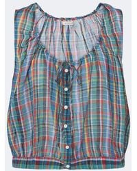 Doen - Theo Plaid Cotton Crop Top - Lyst