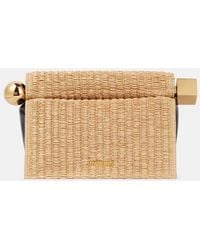 Jacquemus - Rond Carre Woven Raffia-Effect Clutch - Lyst