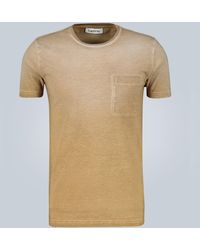 Lanvin T-Shirt mit Brusttasche - Natur