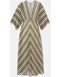 Eres - Summer Striped Cotton Voile Kaftan - Lyst