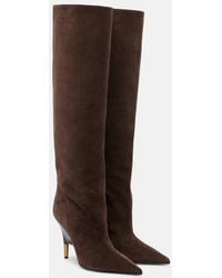 KHAITE - Bella 100 Suede Knee-High Boots - Lyst