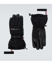 Moncler - Skihandschuhe Mit Leder - Lyst