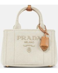 Prada - Tote Giardiniera Medium Aus Canvas - Lyst