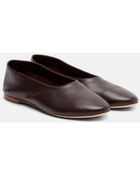 STAUD - Alba Leather Ballet Flats - Lyst