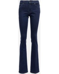 7 For All Mankind Low-Rise Soho Bootcut Jeans - Blau