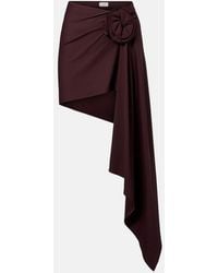 Magda Butrym - Floral-Applique Draped Miniskirt - Lyst
