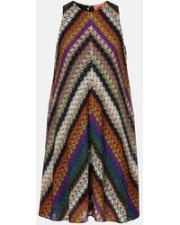 Missoni - Zigzag Knitted Lame Minidress - Lyst