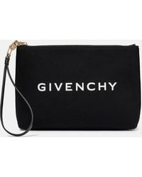 Givenchy - Pochette en coton melange a logo - Lyst