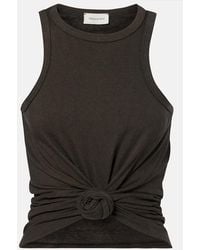 Magda Butrym - Knotted Cotton And Silk Tank Top - Lyst