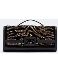 Roger Vivier - Belle Vivier Embellished Velvet Clutch - Lyst