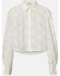 Jonathan Simkhai - Anders Cropped Floral Blouse - Lyst