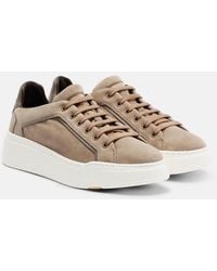 Max Mara - Suede Platform Sneakers - Lyst