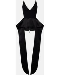 Maticevski - Frame Peplum Satin Top - Lyst