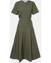 Proenza Schouler - Label Elizabeth Cotton-Blend Midi Dress - Lyst