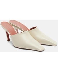 AMINA MUADDI - Jamie Leather Mules - Lyst