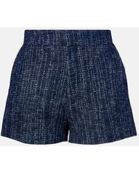 FRAME - Cotton Tweed Shorts - Lyst