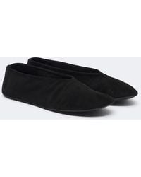 The Row - Stella Suede Ballet Flats - Lyst