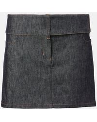 Courreges - Belted Denim Miniskirt - Lyst